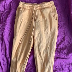 Yellow joggers.